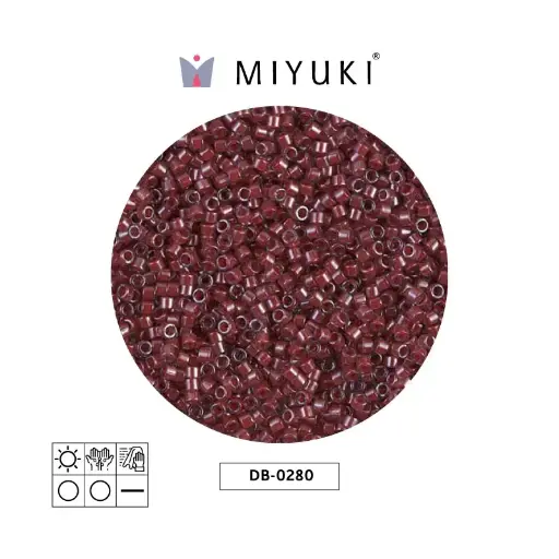 [29398] Miyuki delica 11/0 DB0280 rojo forrado cristal lusterr x 50g