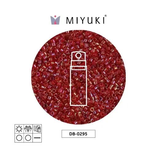 [27667] Miyuki delica 11/0 DB0295 lined red AB x 10g