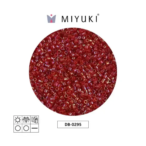 [12553] Miyuki delica 11/0 DB0295 lined red AB x 50g