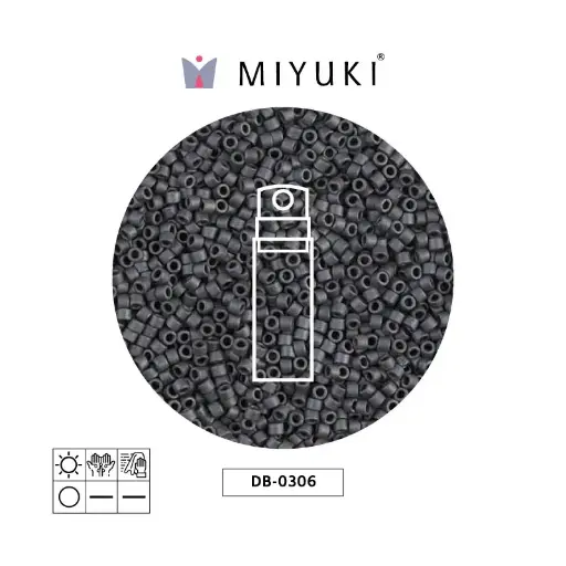[15395] Miyuki delica 11/0 DB0306 mate metalizado slate x 10g
