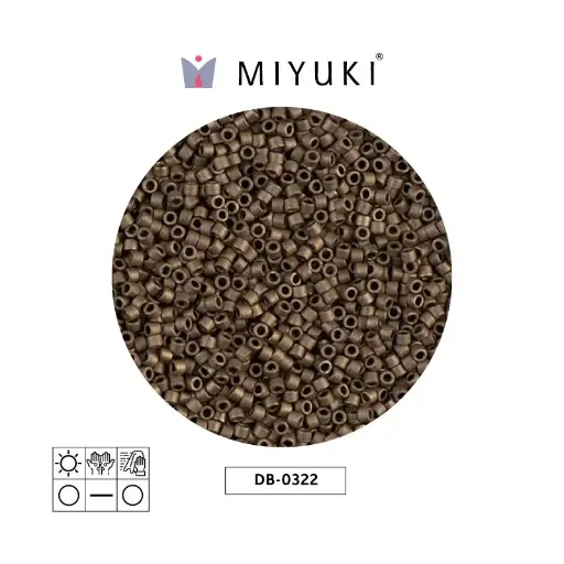 [19165] Miyuki delica 11/0 DB0322 mate metalizado oscuro bronce x 50g