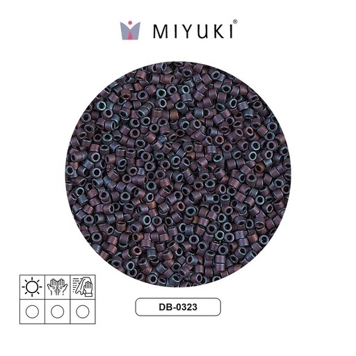 [19631] Miyuki delica 11/0 DB0323 mat meta purpl AB x 250g