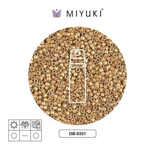 [12832] Miyuki delica 11/0 DB0331 mate 24kt dorado plated x 10g