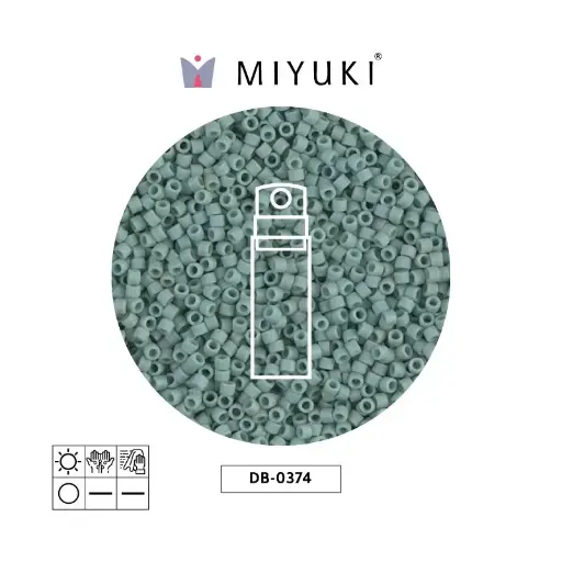[00860] Miyuki delica 11/0 DB0374 matt metal seafoam x 10g