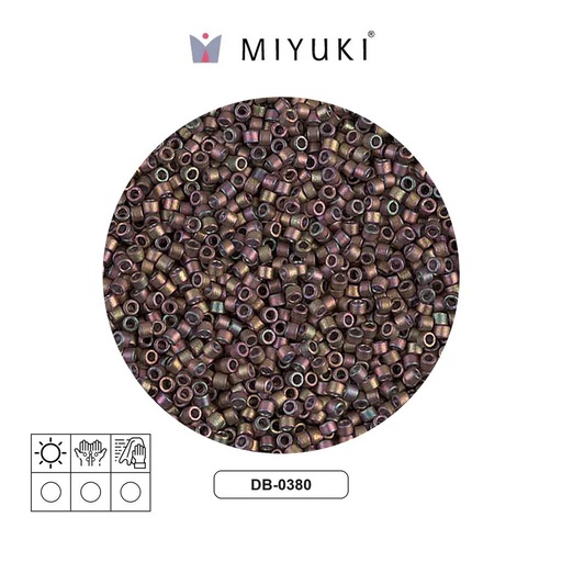 [23726] Miyuki delica 11/0 DB0380 mate metalizado verde x 50g