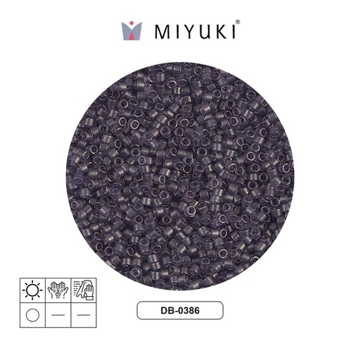 [27070] Miyuki delica 11/0 DB0386 transparent dried lavender satin x 50g
