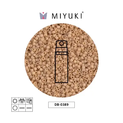 [19866] Miyuki delica 11/0 DB0389 opaco claro cafe camel satinado x 10g