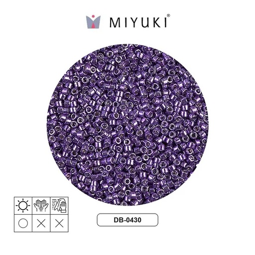[01743] Miyuki delica 11/0 DB0430 metalizado morado x 250g