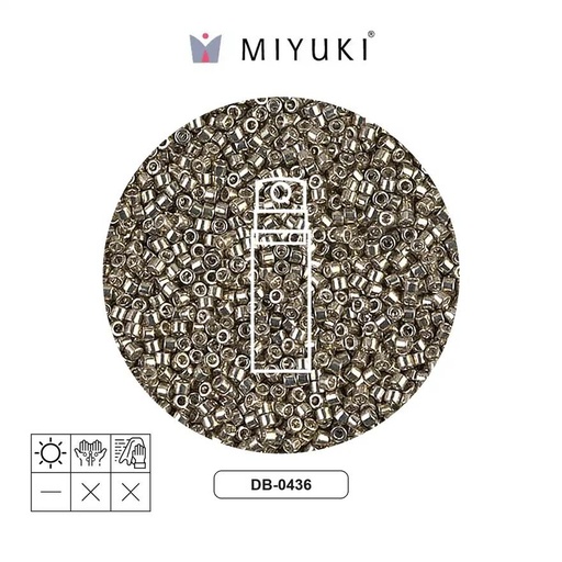 [02509] Miyuki delica 11/0 DB0436 galvanized pewter x 10g