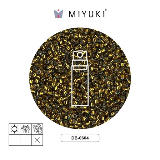 [14162] Miyuki delica 11/0 DB0604 silver lined golden olive x 10g
