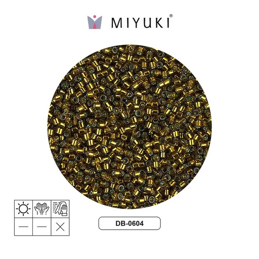 [27459] Miyuki delica 11/0 DB0604 silver lined golden olive x 50g