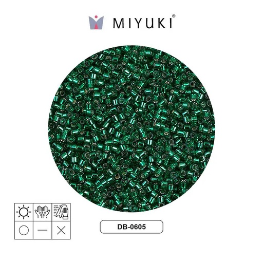 [25503] Miyuki delica 11/0 DB0605 silver lined emerald x 50g