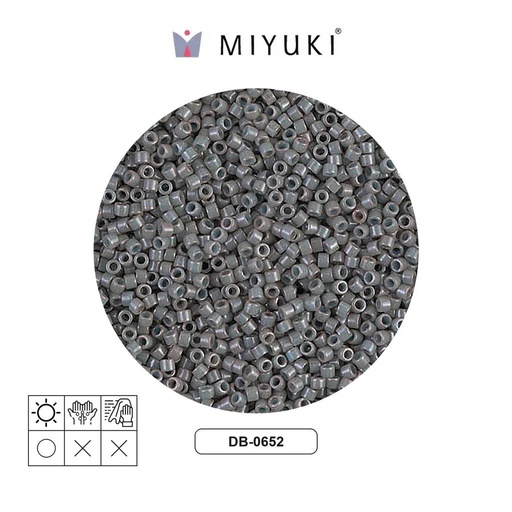[28453] Miyuki delica 11/0 DB0652 opaco gris x 50g
