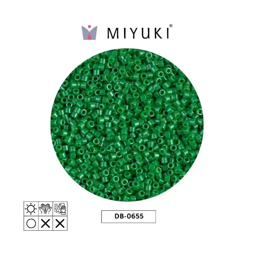 [14477] Miyuki delica 11/0 DB0655 opaco kelly verde x 50gr