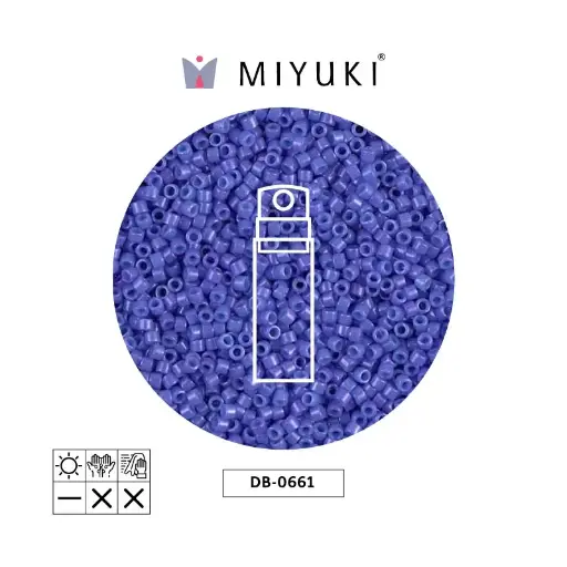 [31286] Miyuki delica 11/0 DB0661 opaco azul morado x 10g