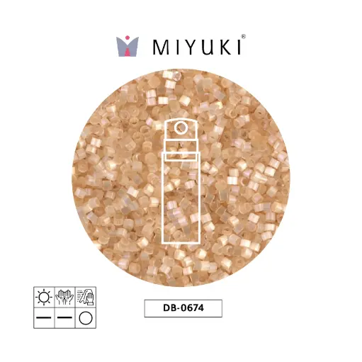 [04815] Miyuki delica 11/0 DB0674 crema sedoso satinado x 10g