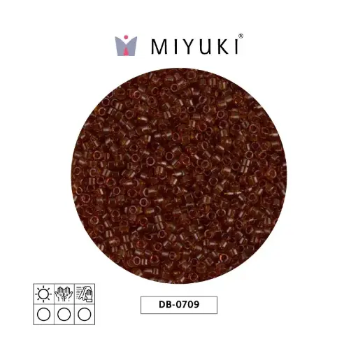 [28296] Miyuki delica 11/0 DB0709 transparente oscuro cafe x 50g