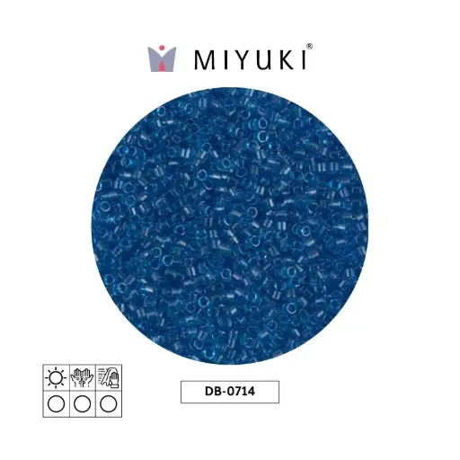 [06138] Miyuki delica 11/0 DB0714 transparent capri blue x 50g
