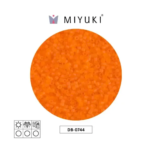 [15824] Miyuki delica 11/0 DB0744 matte tran orange x 50g