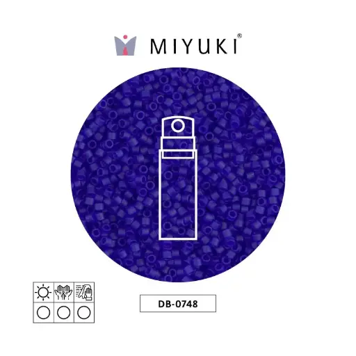 [28086] Miyuki delica 11/0 DB0748 matte transparent cobalt x 10g