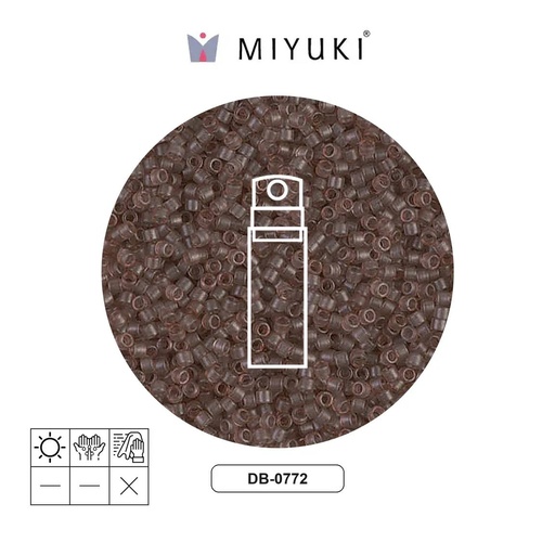 [15439] Miyuki delica 11/0 DB0772 frosted transparent cinnamon x 10g