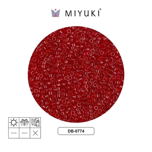 [18873] Miyuki delica 11/0 DB0774 mate transp rojo x 50g