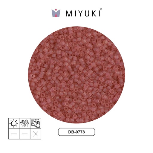 [28334] Miyuki delica 11/0 DB0778 frosted transparent dark rose x 50g