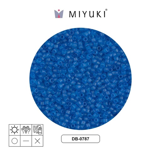 [29158] Miyuki delica 11/0 DB0787 mate transparente capri azul x 50g