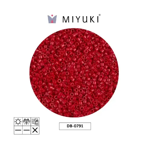 [22628] Miyuki delica 11/0 DB0791 opaco rojo x 50g