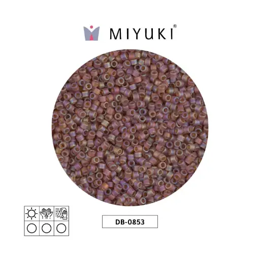 [07744] Miyuki delica 11/0 DB0853 matte transparent dark topaz AB x 50g