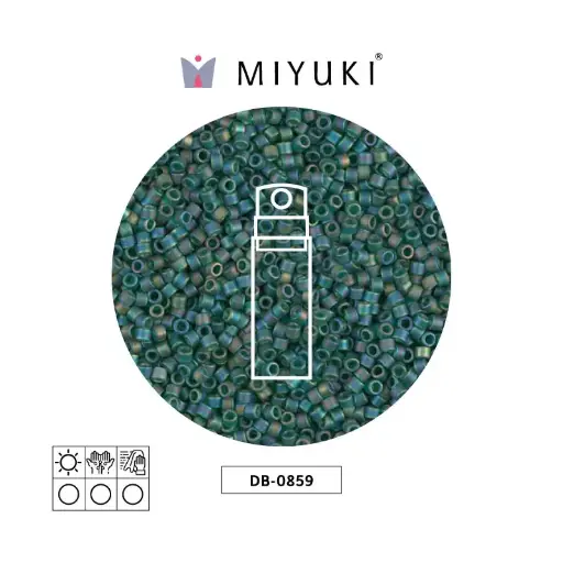[30269] Miyuki delica 11/0 DB0859 matte transparent dark esmerald AB x 10g
