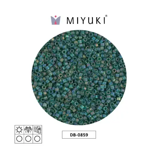 [23960] Miyuki delica 11/0 DB0859 matte transparent dark esmerald AB x 50g