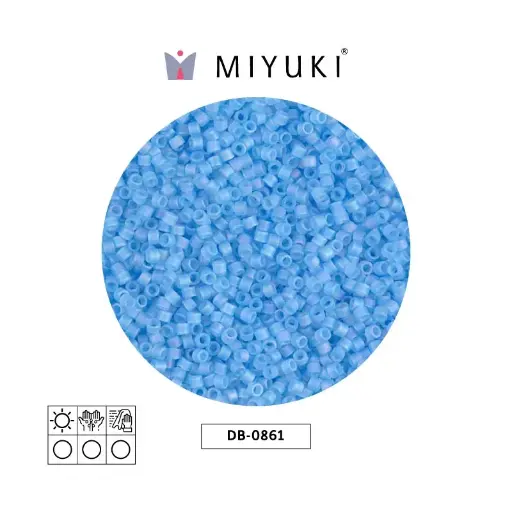 [29405] Miyuki delica 11/0 DB0861 mate transparente azul AB x 50g