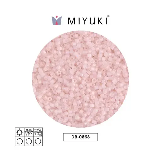 [28541] Miyuki delica 11/0 DB0868 mate tranparent rosado niebla AB x 50g