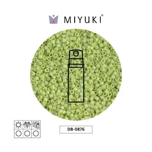 [07086] Miyuki delica 11/0 DB0876 mate opaco verde chartreuse AB x 10g
