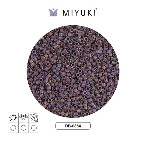 [23969] Miyuki delica 11/0 DB0884 matte opaque dark grey ABx 50g