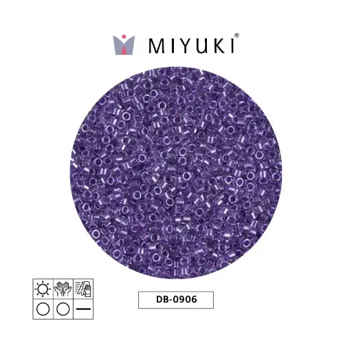 [18705] Miyuki delica 11/0 DB0906 sparkling purple lined crystal x 50g