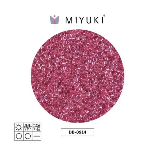 [27058] Miyuki delica 11/0 DB0914 sparkling rose lined crystal x 50g