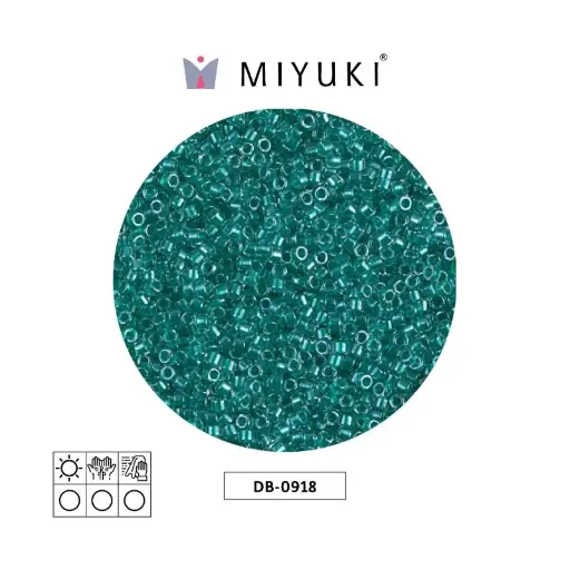 [27060] Miyuki delica 11/0 DB0918 sparkling dark aqua green lined crystal x 50g