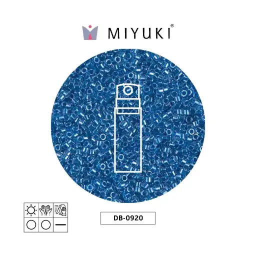[31123] Miyuki delica 11/0 DB0920 sparkling cerulean blue lined crystal x 10g