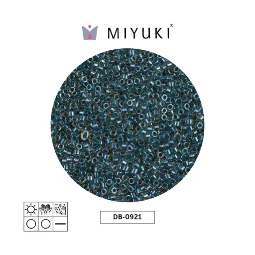 [14434] Miyuki delica 11/0 DB0921 sparkling blue lined topaz x 50g