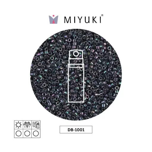 [31104] Miyuki delica 11/0 DB1001 metallic purple-green x 10g