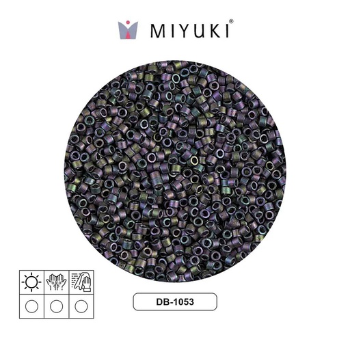 [29363] Miyuki delica 11/0 DB1053 matte metallic plum esmerald gold AB x 50g