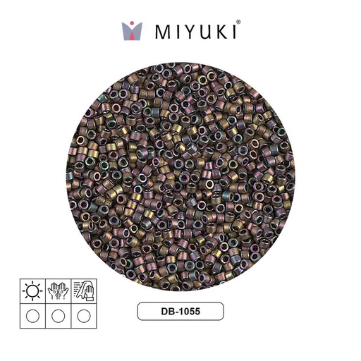 [26190] Miyuki delica 11/0 DB1055 matte metallic red-green/gold x 50gr