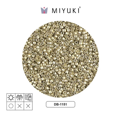 [03959] Miyuki delica 11/0 DB1151 semi-matte galvanizado x 50gr
