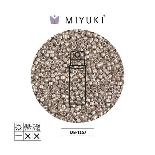 [02626] Miyuki delica 11/0 DB1158 galvanized frosted smoky amethyst x 10g
