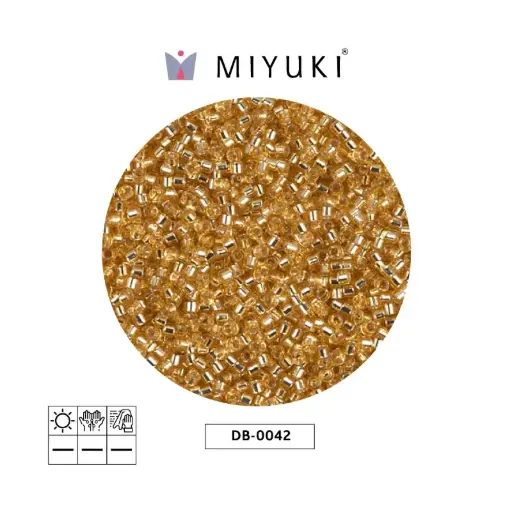 [11840] Miyuki delica 11/0 DB0042 dorado forrado cristal x 500g