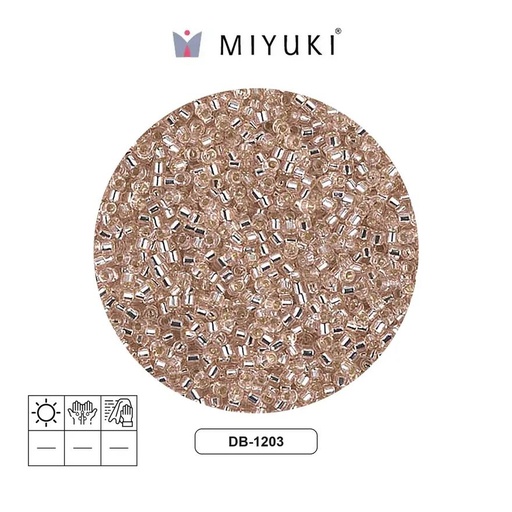 [27202] Miyuki delica 11/0 DB1203 plateado forrado rosado niebla x 50g