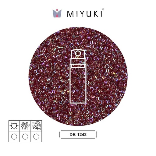 [28499] Miyuki delica 11/0 DB1242 transp. dark cranbery AB x 10g