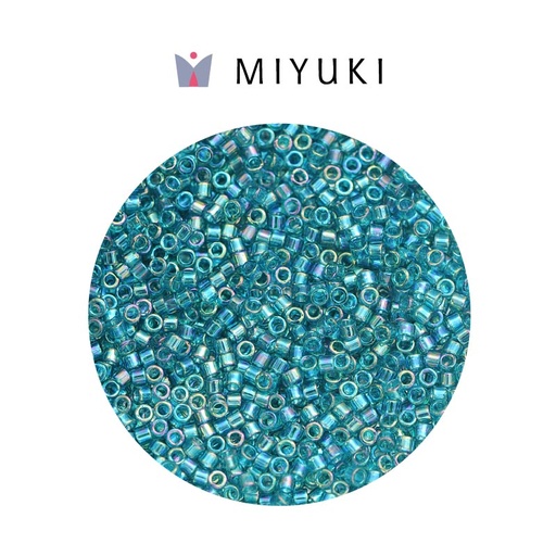[24881] Miyuki delica 11/0 DB1248 transparente caribbean azul verdoso AB x 50 Gramos